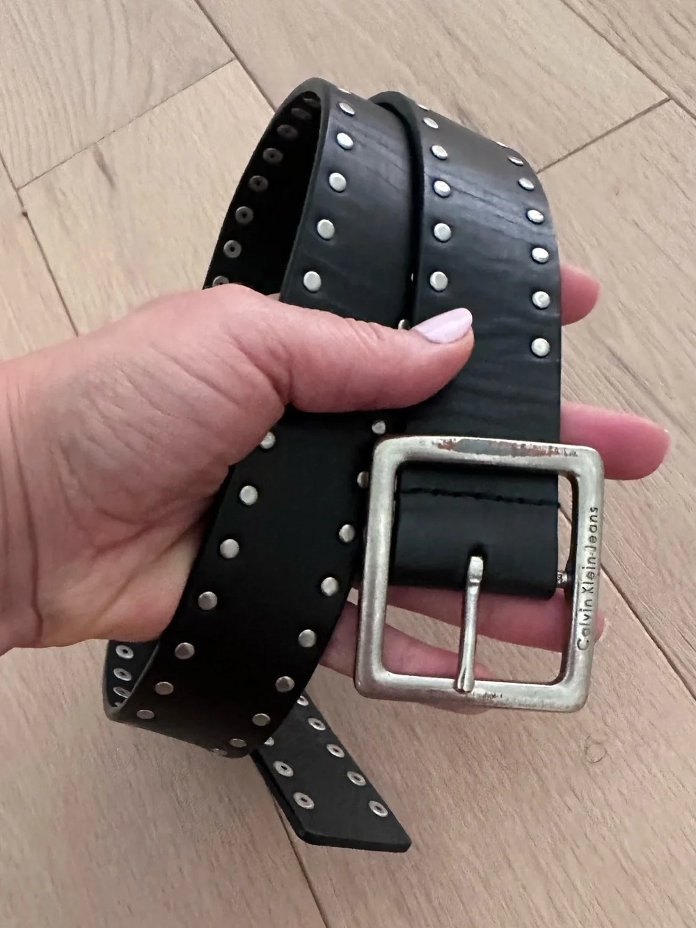True Y2K Calvin Klein leather belt